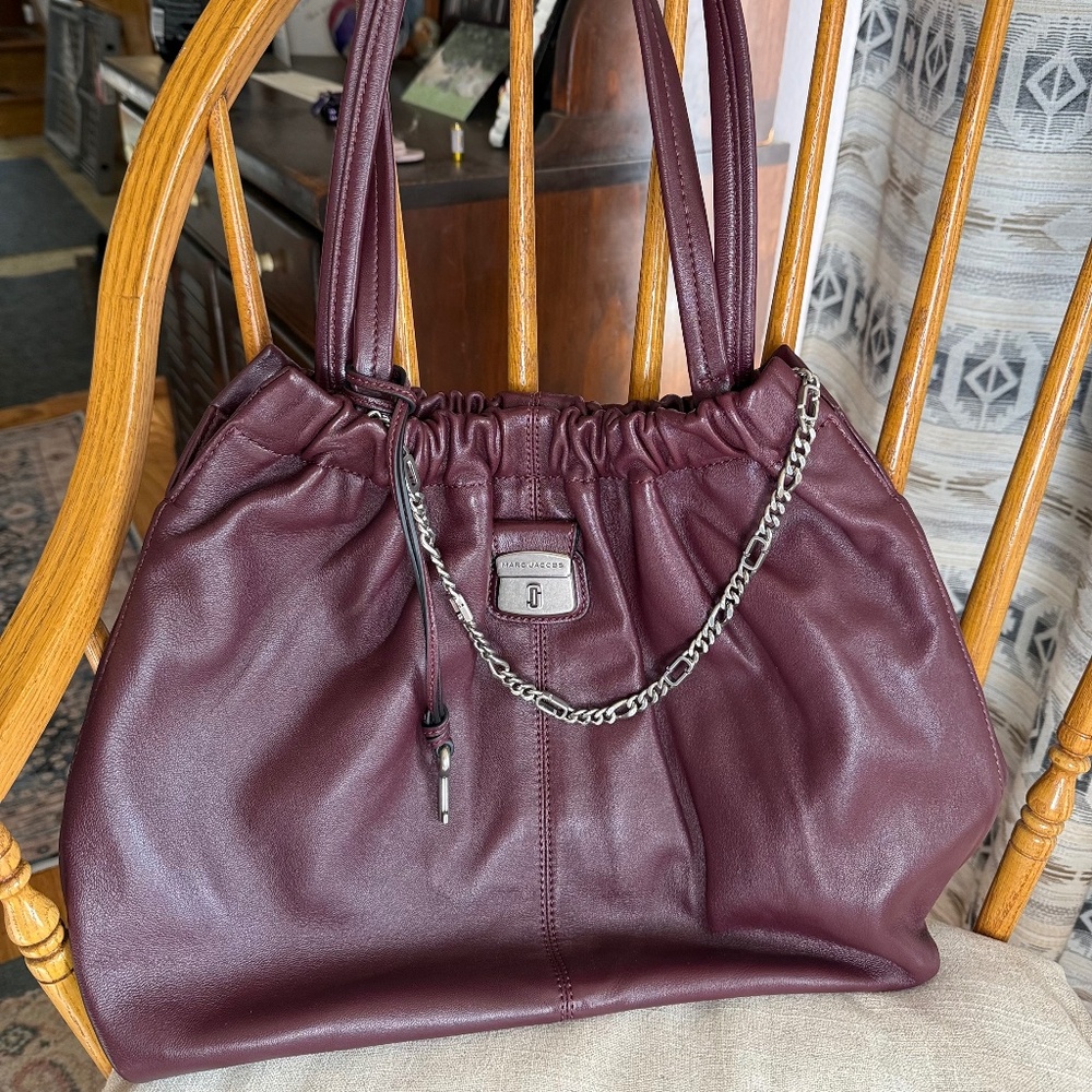 MARC JACOBS Cristina Tote in Plum (Bordeaux), NWOT
